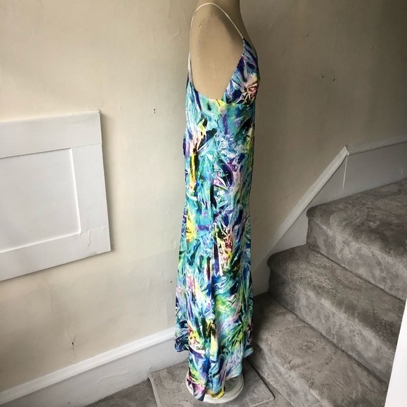 Milly Multicolor Cellophane Print Bias Maxi Dress - Picture 6 of 10